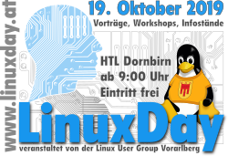LinuxDay 2019 am 19. Okt. in Dornbirn